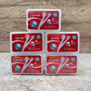 5 pk Mini Disposable Toothbrushes with Toothpaste On The Go - 120 total